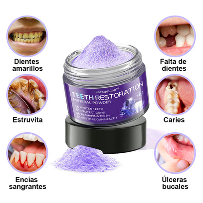 ✨✨GarageLine™ (recomendado por la ADA) Polvo Mineral para la Restauración Dental (⏰Oferta por tiempo limitado, últimos 30 minutos⏰) 🪥🦷