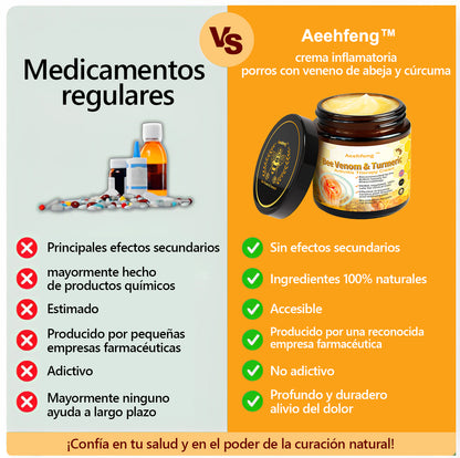 🐝🐝Aeehfeng™ Crema para el tratamiento de la artritis con veneno de abeja y cúrcuma, especializada en afecciones ortopédicas y dolores articulares